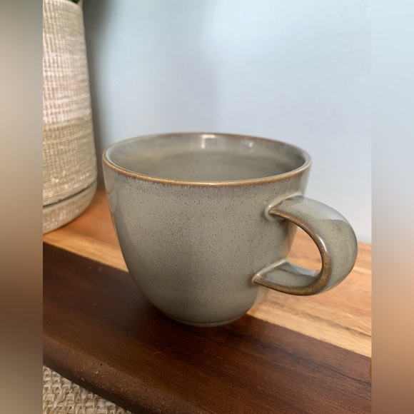 ⭐️ RusticTwo-tone ceramic stoneware Tea/Coffee Cups w/ handle 2pcs set - Picture 4 of 8